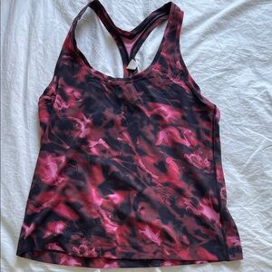 Lululemon Pink and Black Patterned Tank